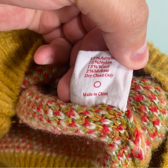 Lisa Says Gah Lauda Knit Fruit Cardigan Yellow Cherry Strawberry Plaid M & L - Picture 5 of 9